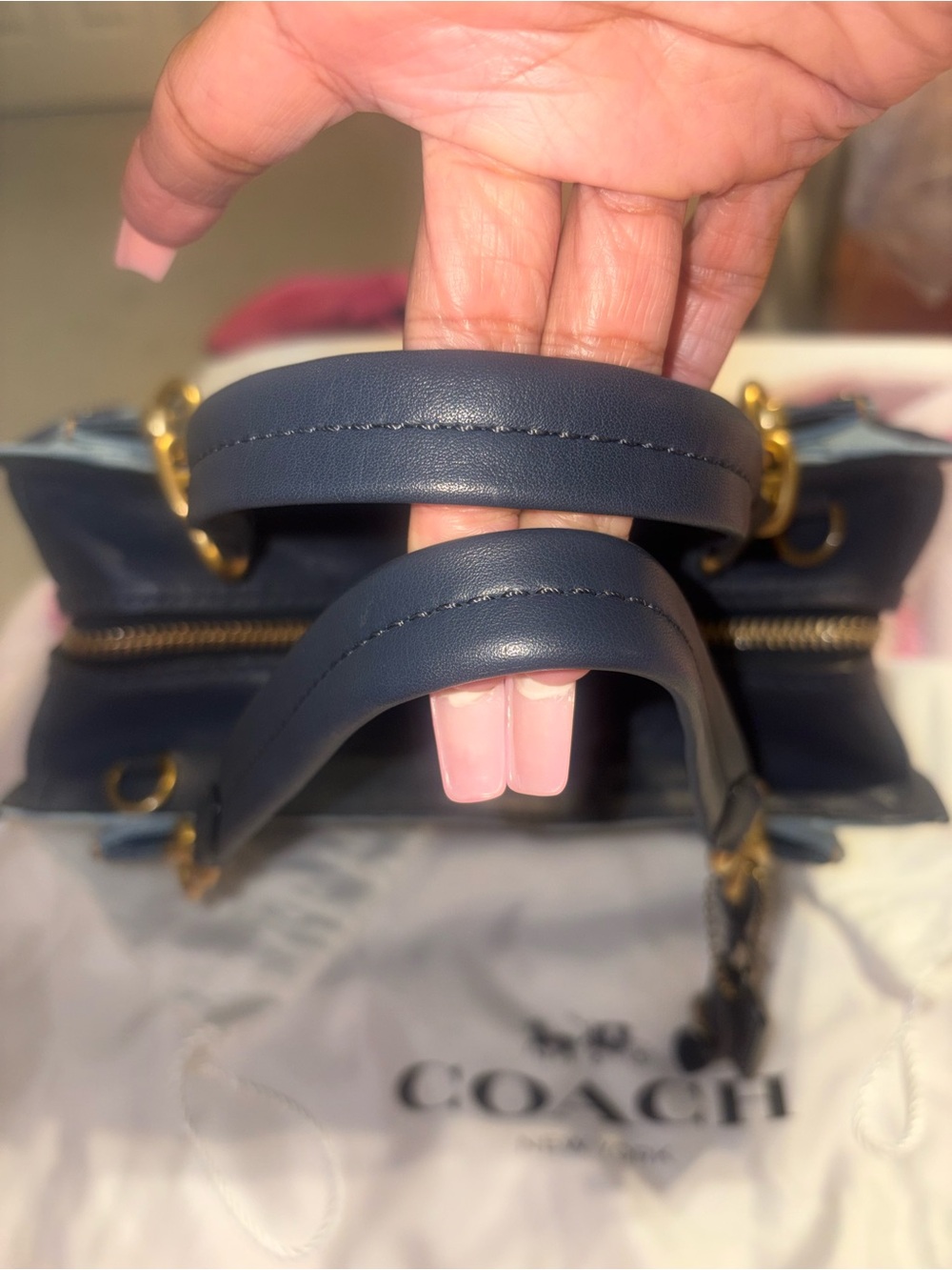 Coach Dreamer 36, Blue Denim Colorblock - Picture 3 of 13